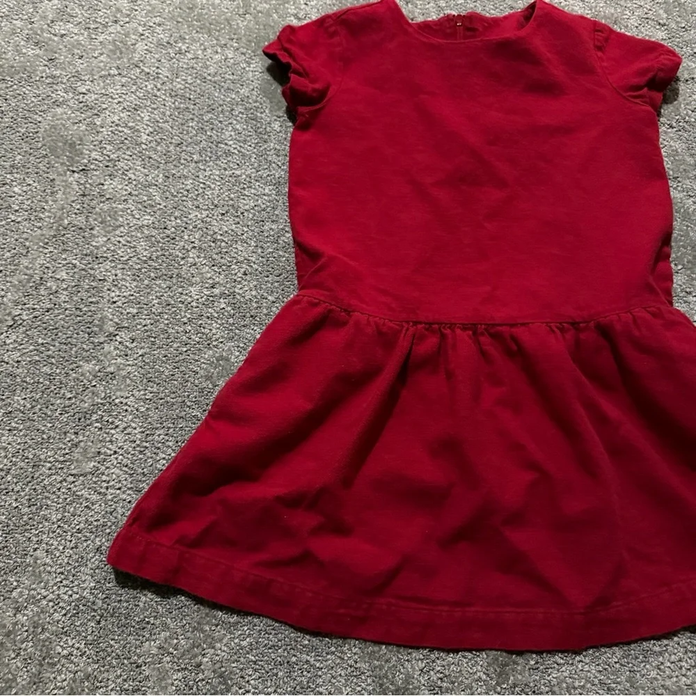 Primary 100% cotton red sleeveless kids dress size 4 - 5 4t‎ 5t great condition